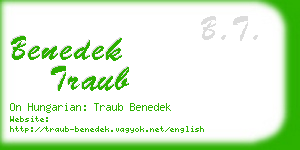 benedek traub business card